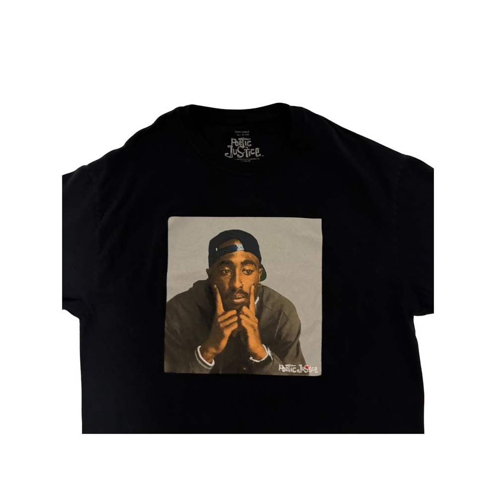 2pac Tupac Shakur Poetic Justice Movie Graphic T-shirt Men medium Black